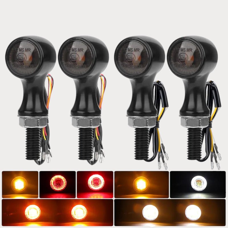 Mini Clignotants moto LED | UltraCompact – moto Universel personnalisée Arthus Motors