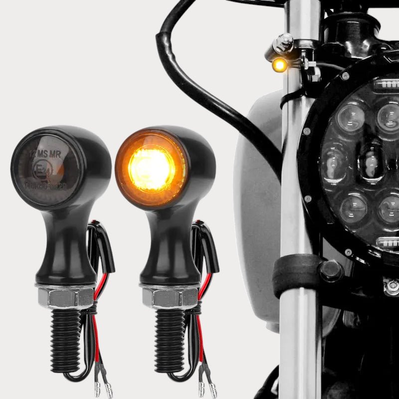 Mini Clignotants moto LED | UltraCompact – moto Universel personnalisée Arthus Motors