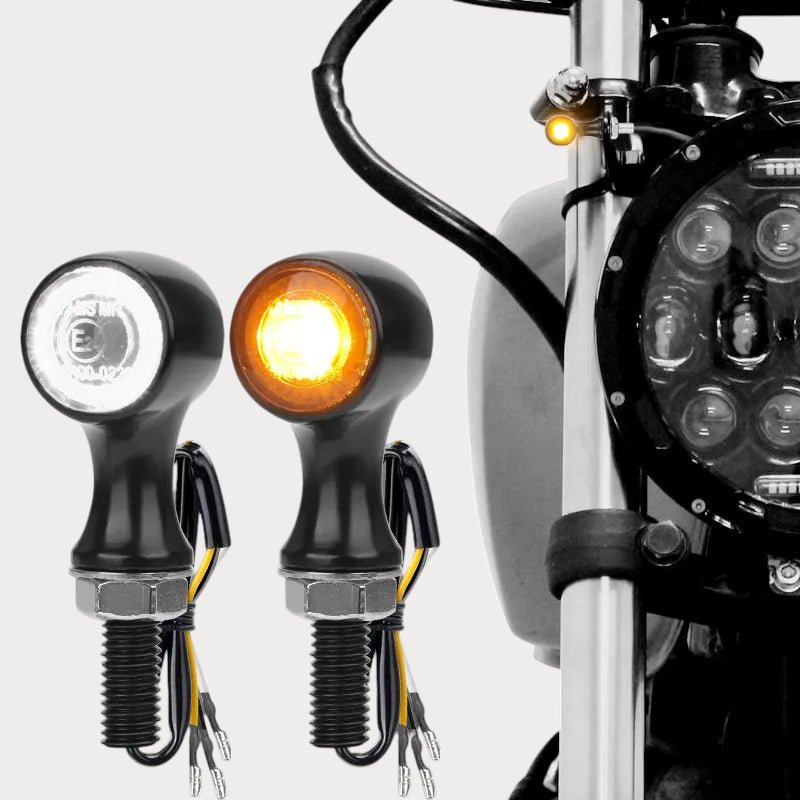 Mini Clignotants moto LED | UltraCompact – moto Universel personnalisée Arthus Motors