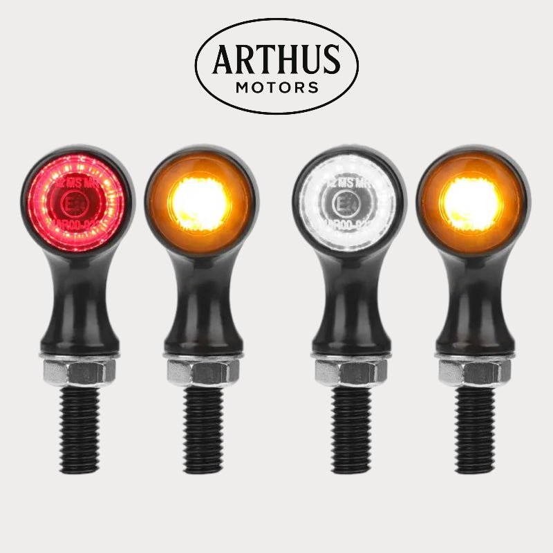 Mini Clignotants moto LED | UltraCompact – moto Universel personnalisée Arthus Motors