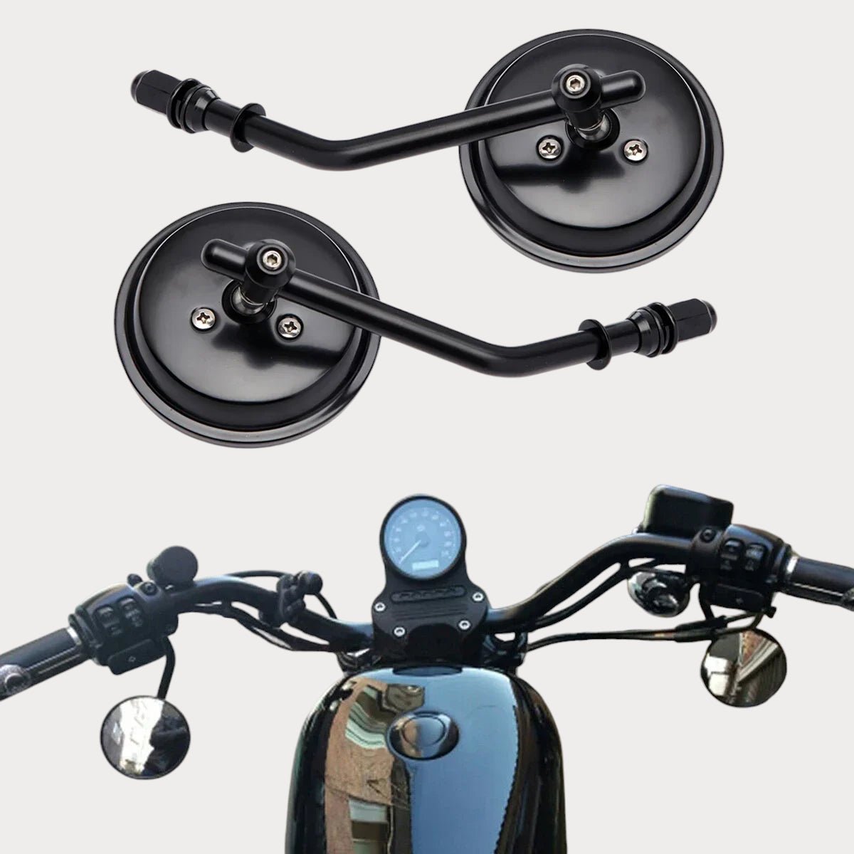 Rétroviseur rond pour moto Cafe Racer ø8mm – moto Universel personnalisée Arthus Motors
