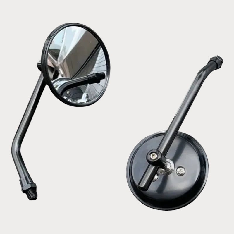 Rétroviseur noir rond pour moto Ø8 mm – fixation M8 universelle – moto Universel personnalisée Arthus Motors