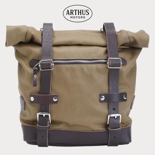 Sacoche latérale moto en toile 12 L - Click - Fix verrouillable à clé. – moto Universel personnalisée Arthus Motors